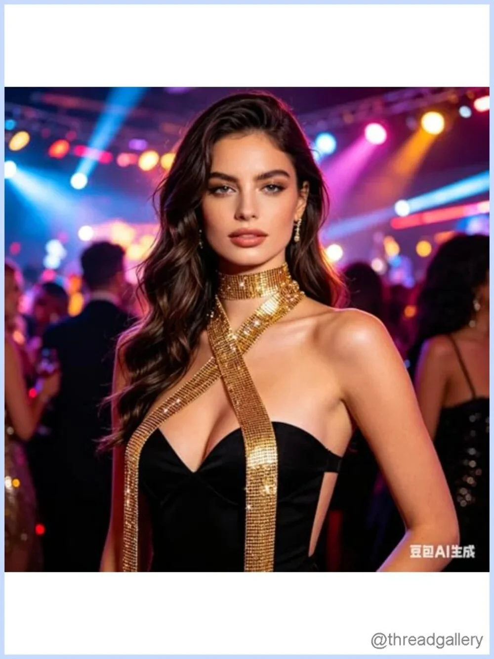 Women Sequin Mesh Scarf Necklace - Long Glitter Thin Neck Tie for Party
